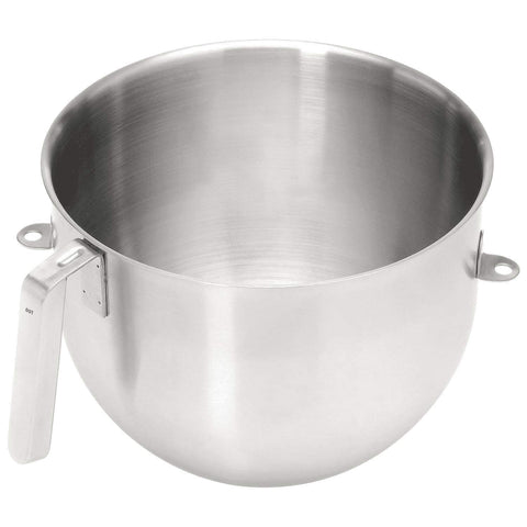 Kitchenaid KSMC8QBOWL con asa en J, fácil manejo para masas grandes.