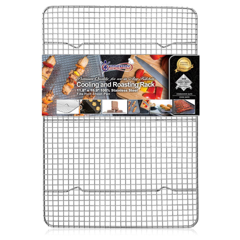 Rejilla Kitchenatics para media bandeja de horno en acero inoxidable para hornear.