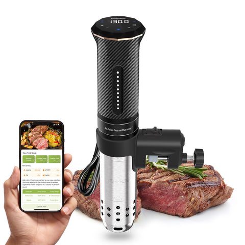 KitchenBoss G300PT con control por app Wi‑Fi para cocinar a distancia con precisión.