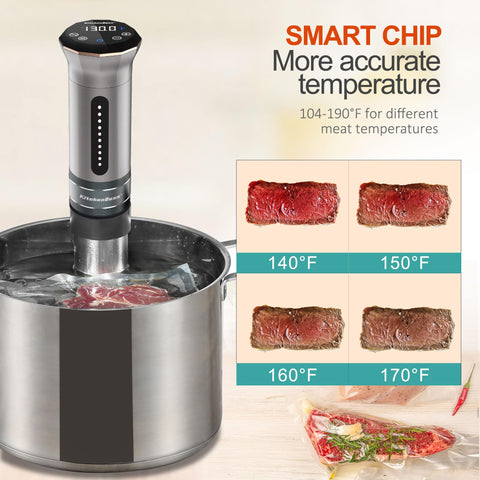 KitchenBoss Sous Vide: control térmico preciso para textura uniforme.