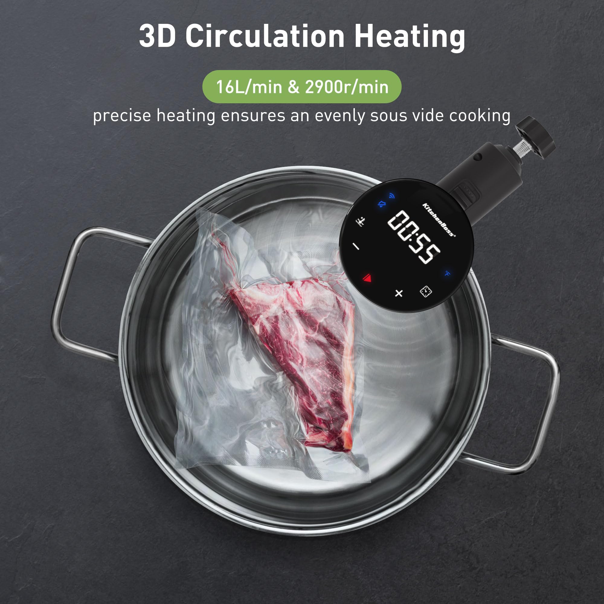 KitchenBoss-sous-vide-sello-laser-juntas-resistentes: uniones soldadas para mayor durabilidad.