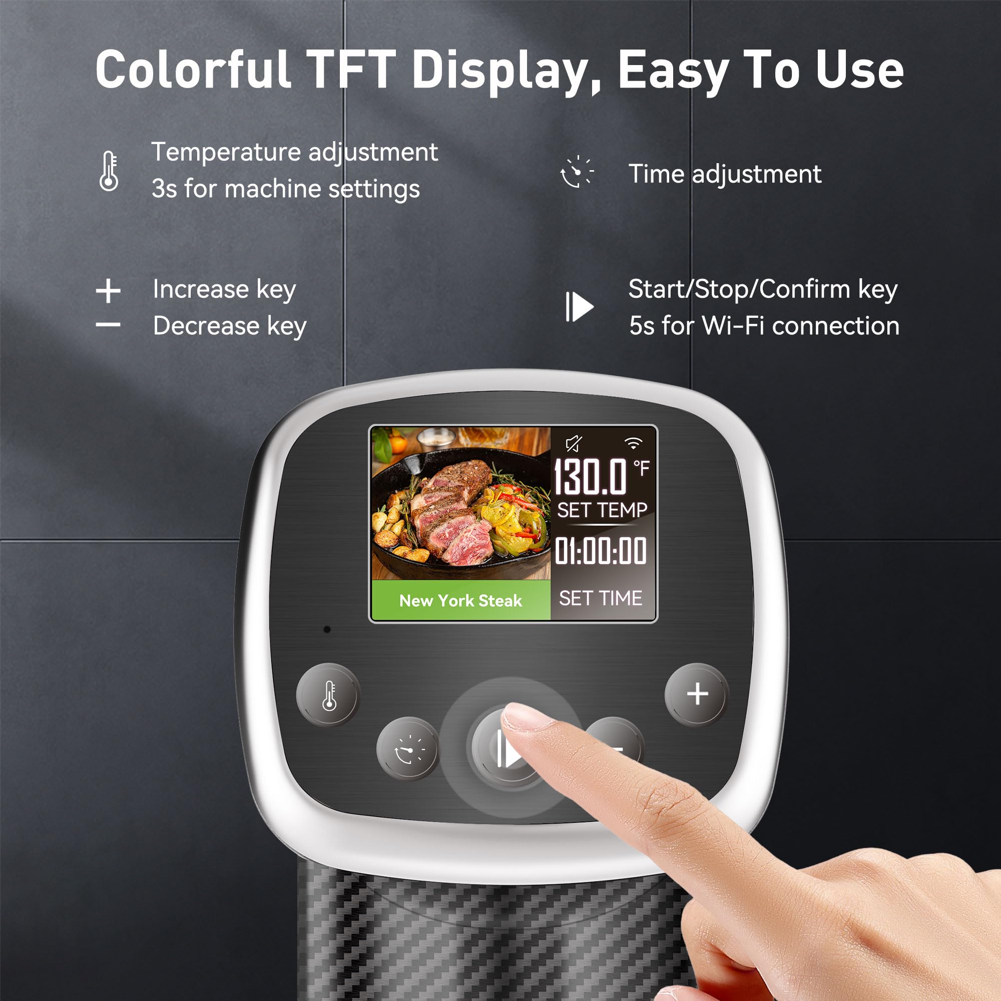 KitchenBoss Wifi Sous Vide recetas-originales, guía visual para resultados confiables