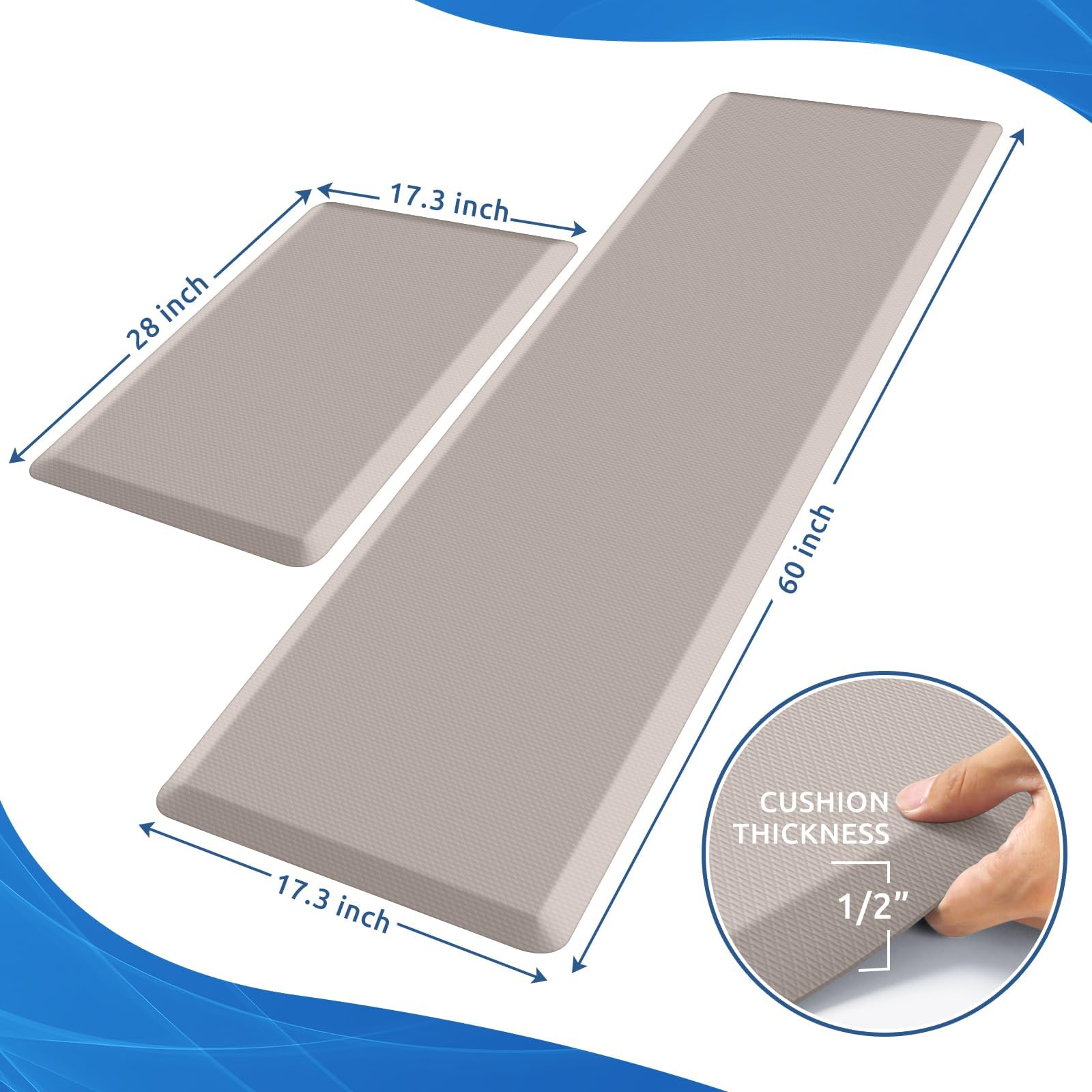 Alfombra KitchenClouds de 28pulgadas para mejor estabilidad en la cocina