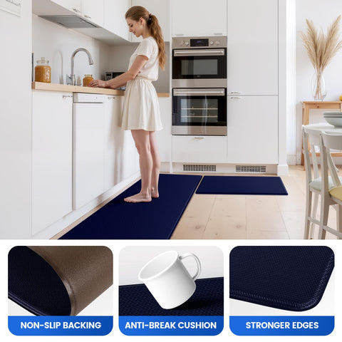 Alfombra KitchenClouds resistente al agua para derrames y salpicaduras.