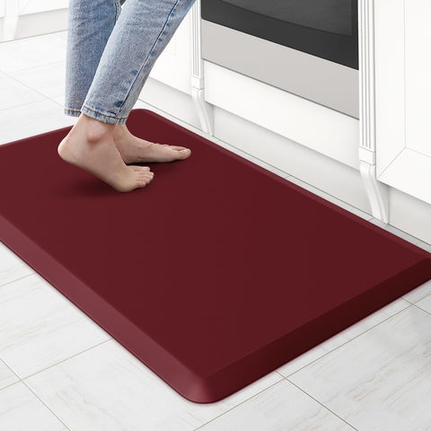KitchenClouds alfombrilla de cocina anti-fatiga roja para pies cansados al cocinar