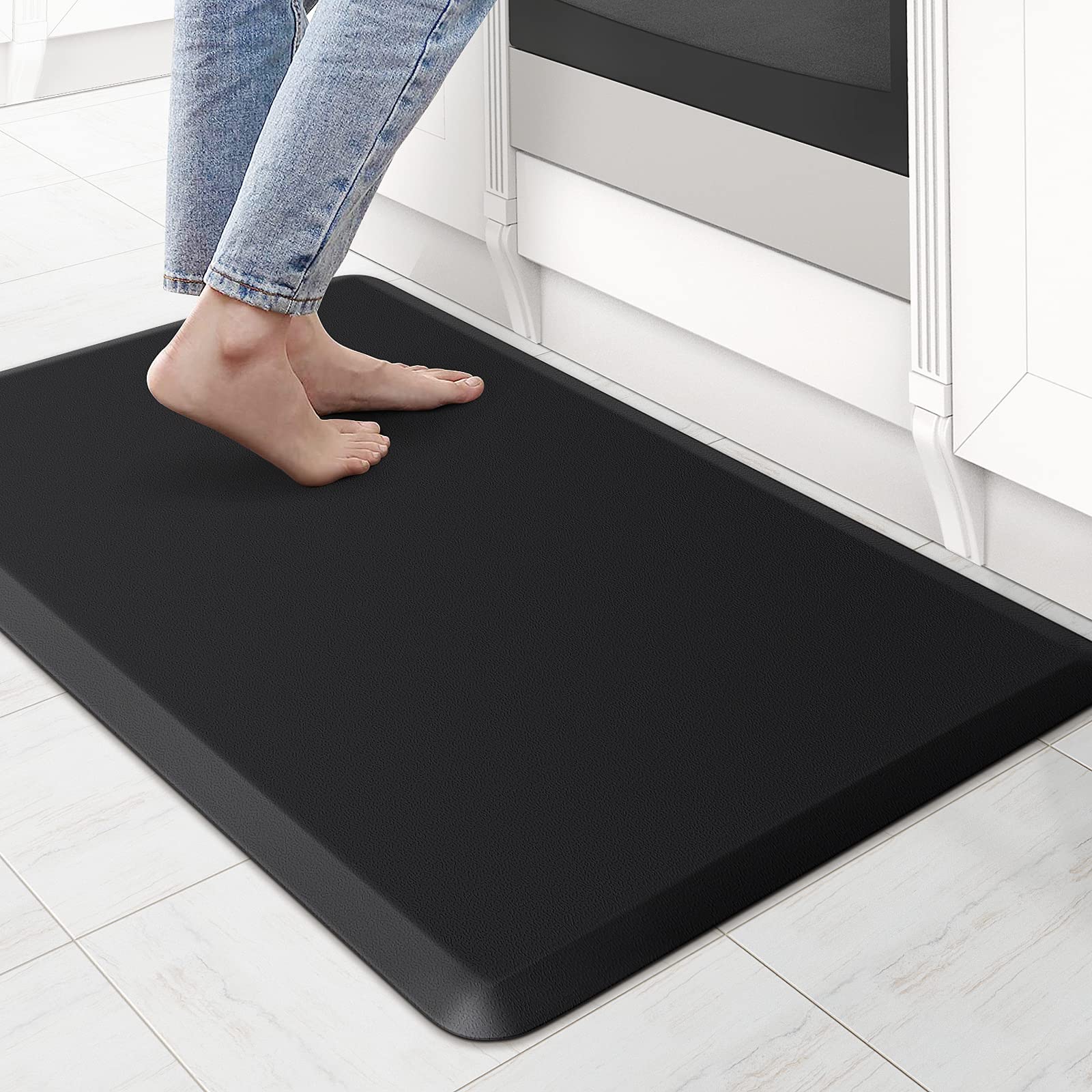 Alfombrilla KitchenClouds, vista superior, cocina anti-fatiga con soporte cómodo.
