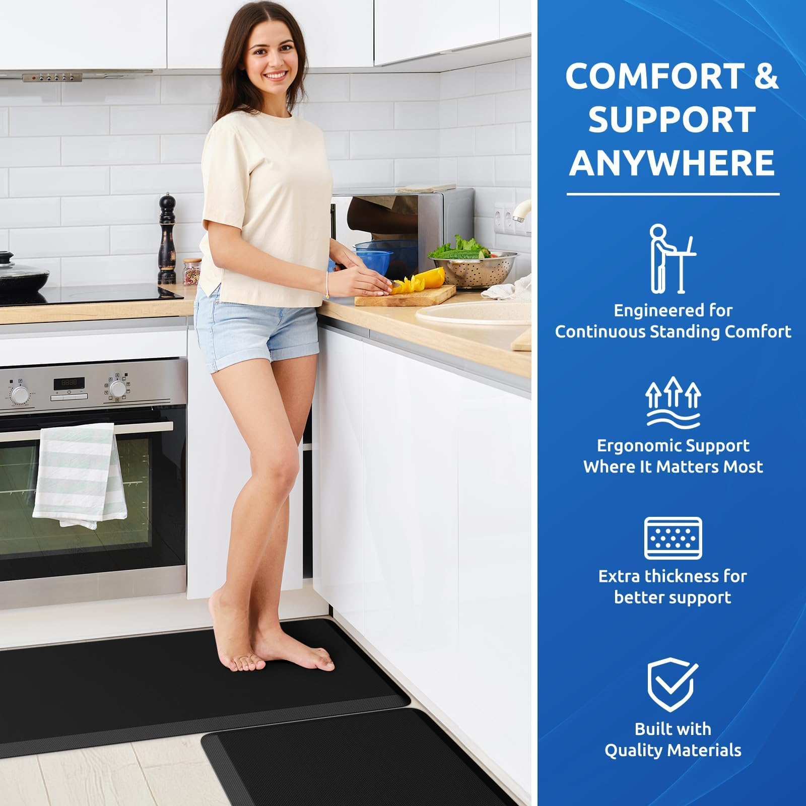 KitchenClouds alfombrilla-cocina-doble-tamano, se adapta a diferentes zonas.