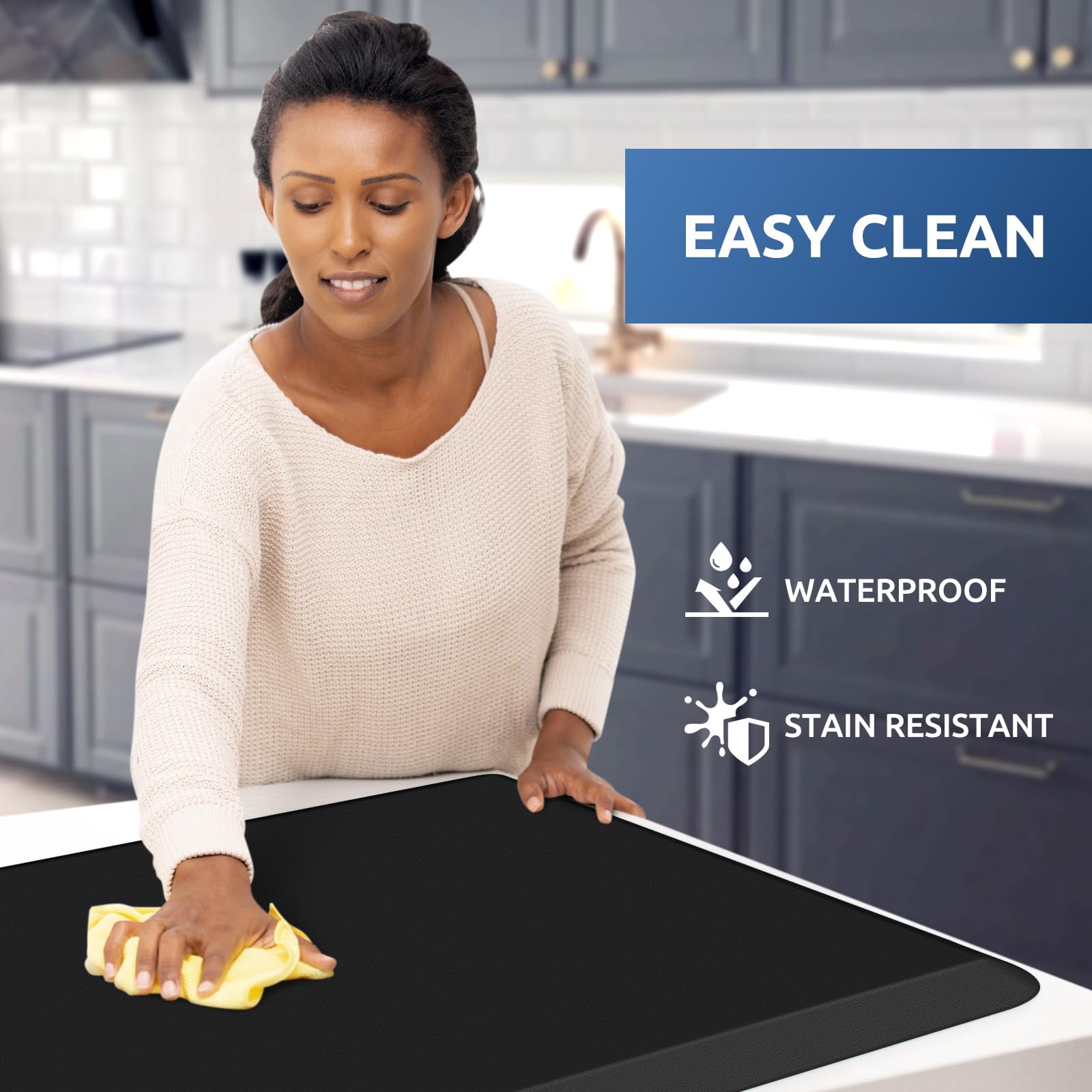 KitchenClouds superficie impermeable, fácil de limpiar con paño húmedo