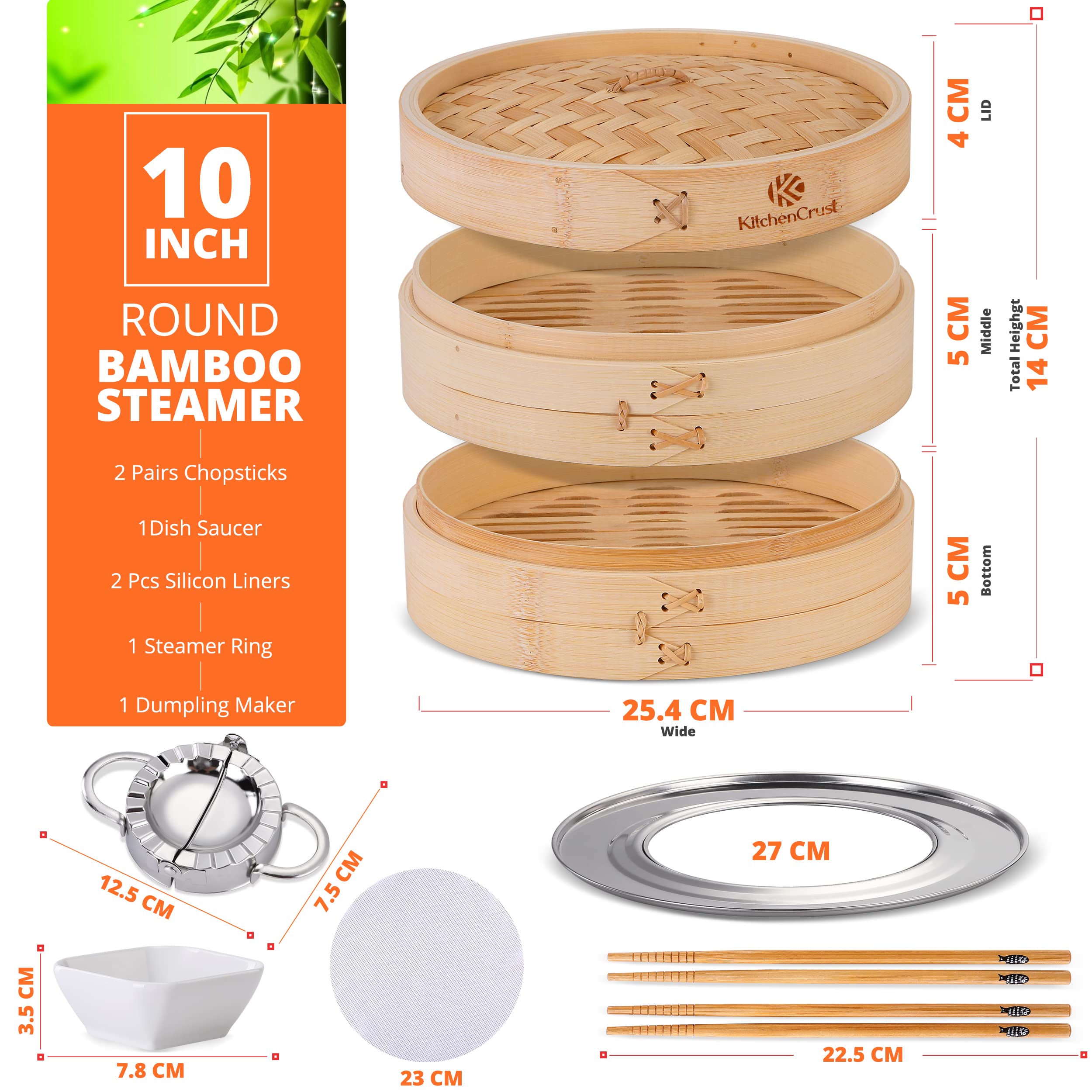 KitchenCrust bollos al vapor en la cesta para textura suave