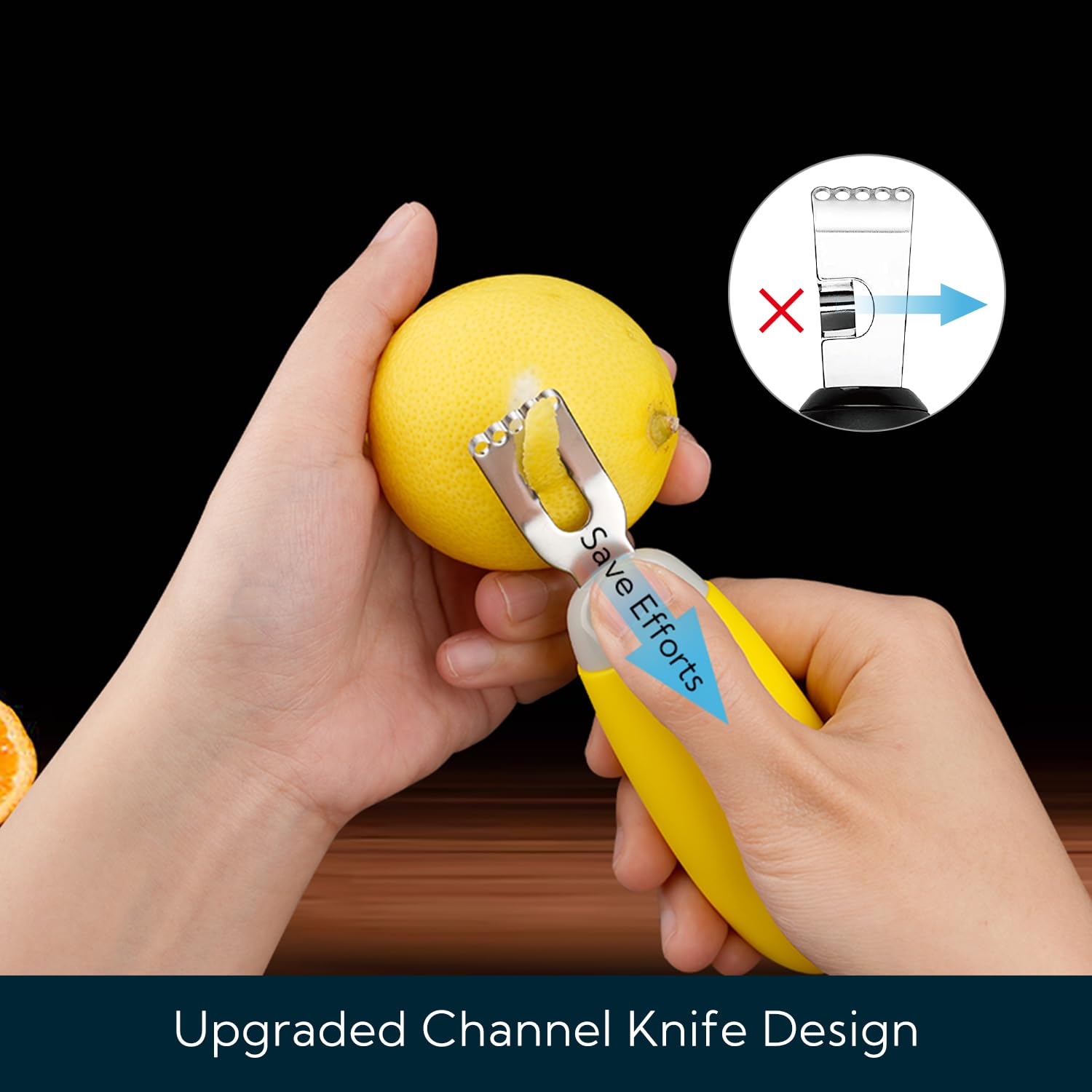 KITCHENDAO cuchillo canal para guarniciones fáciles y elegantes.