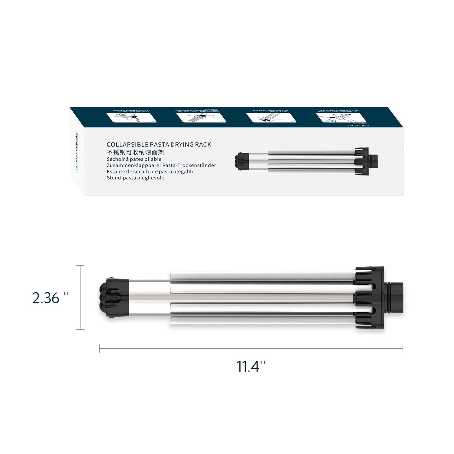 Diseño compacto de KITCHENDAO ideal para cajones o armarios