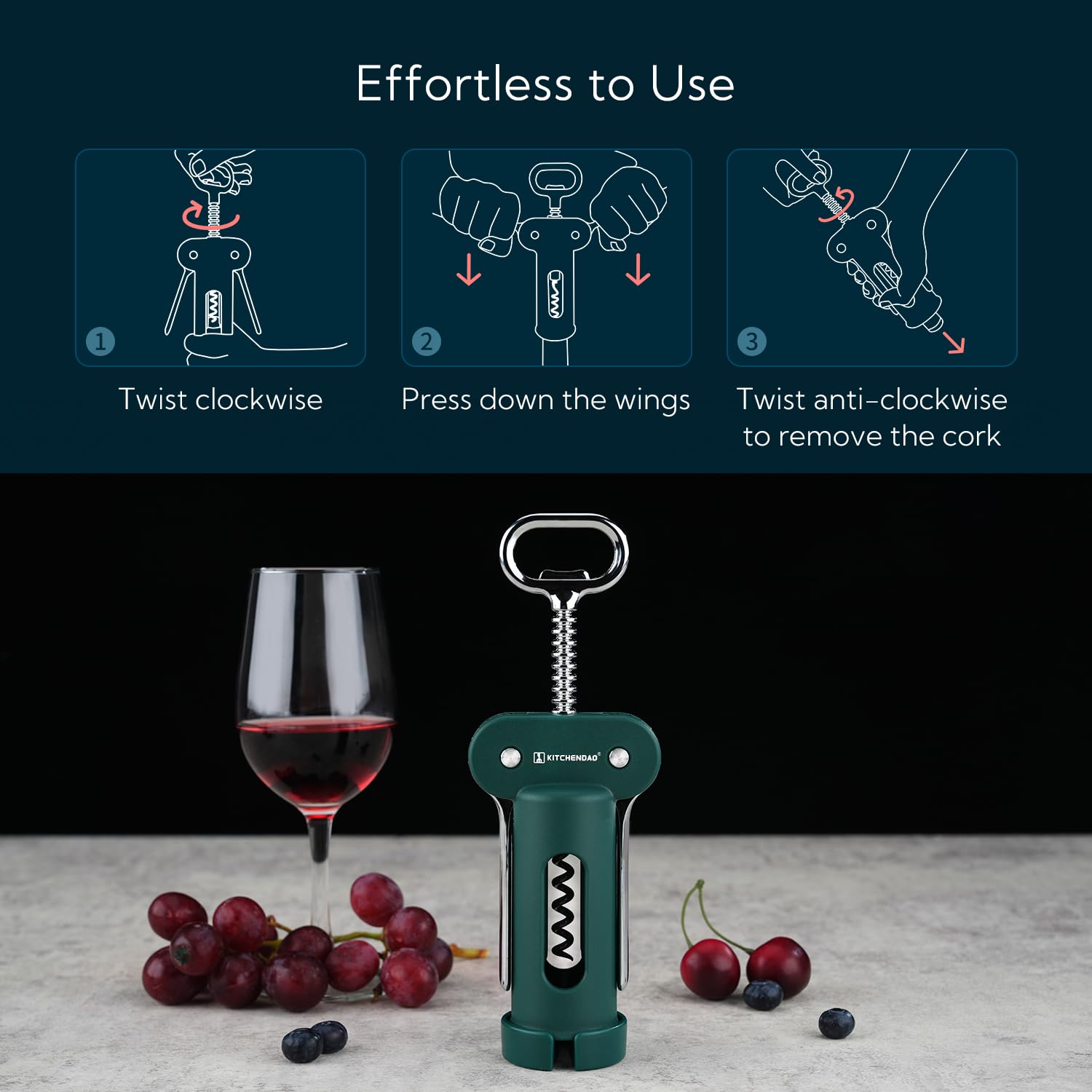 KITCHENDAO diseño ergonómico para un agarre cómodo