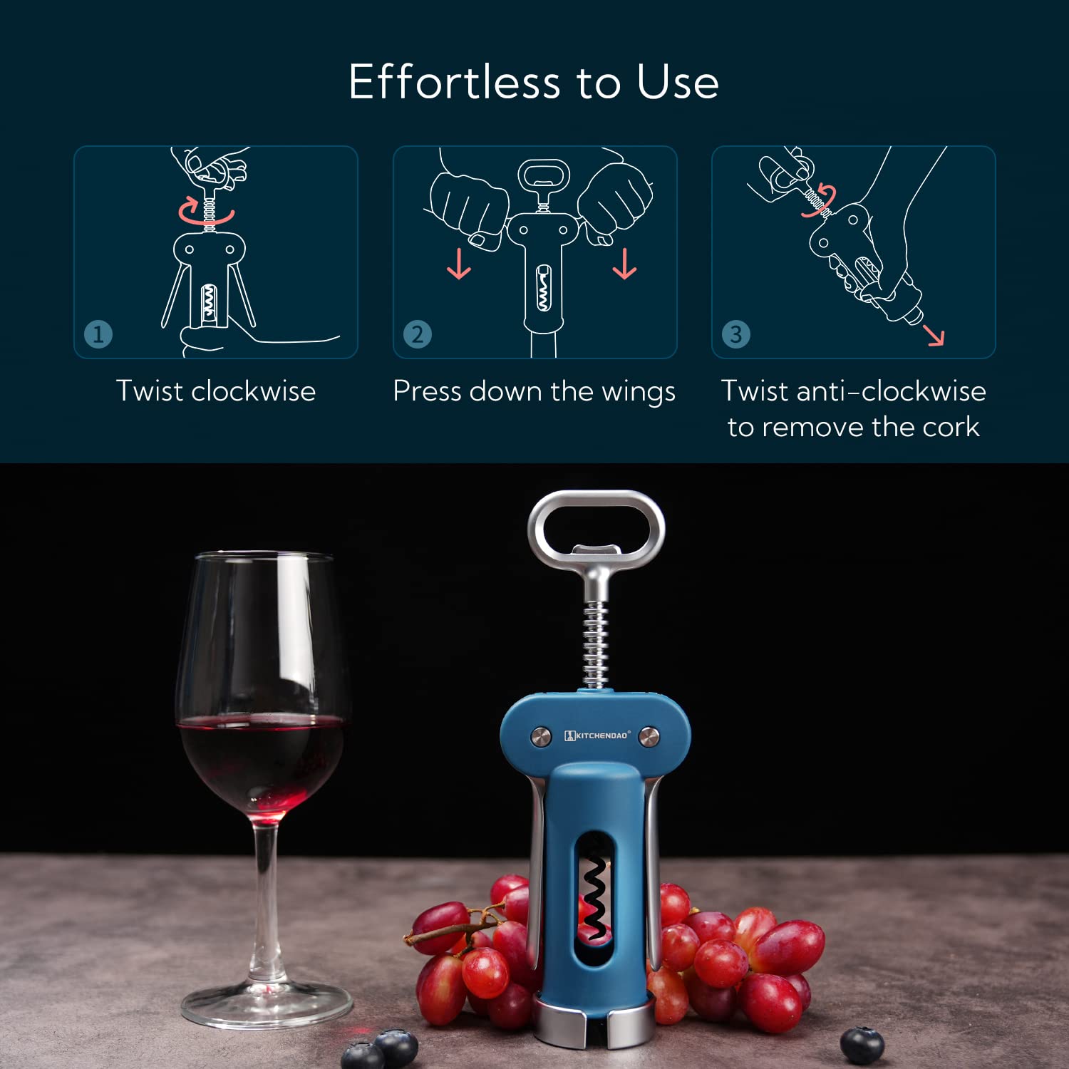 KITCHENDAO Luxury 3 en 1 revestimiento antiadherente Greblon garantiza giro suave