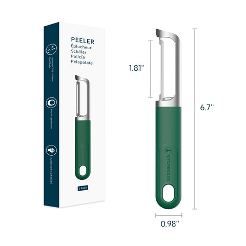 KITCHENDAO Pelador con mango suave ergonómico para uso estable.