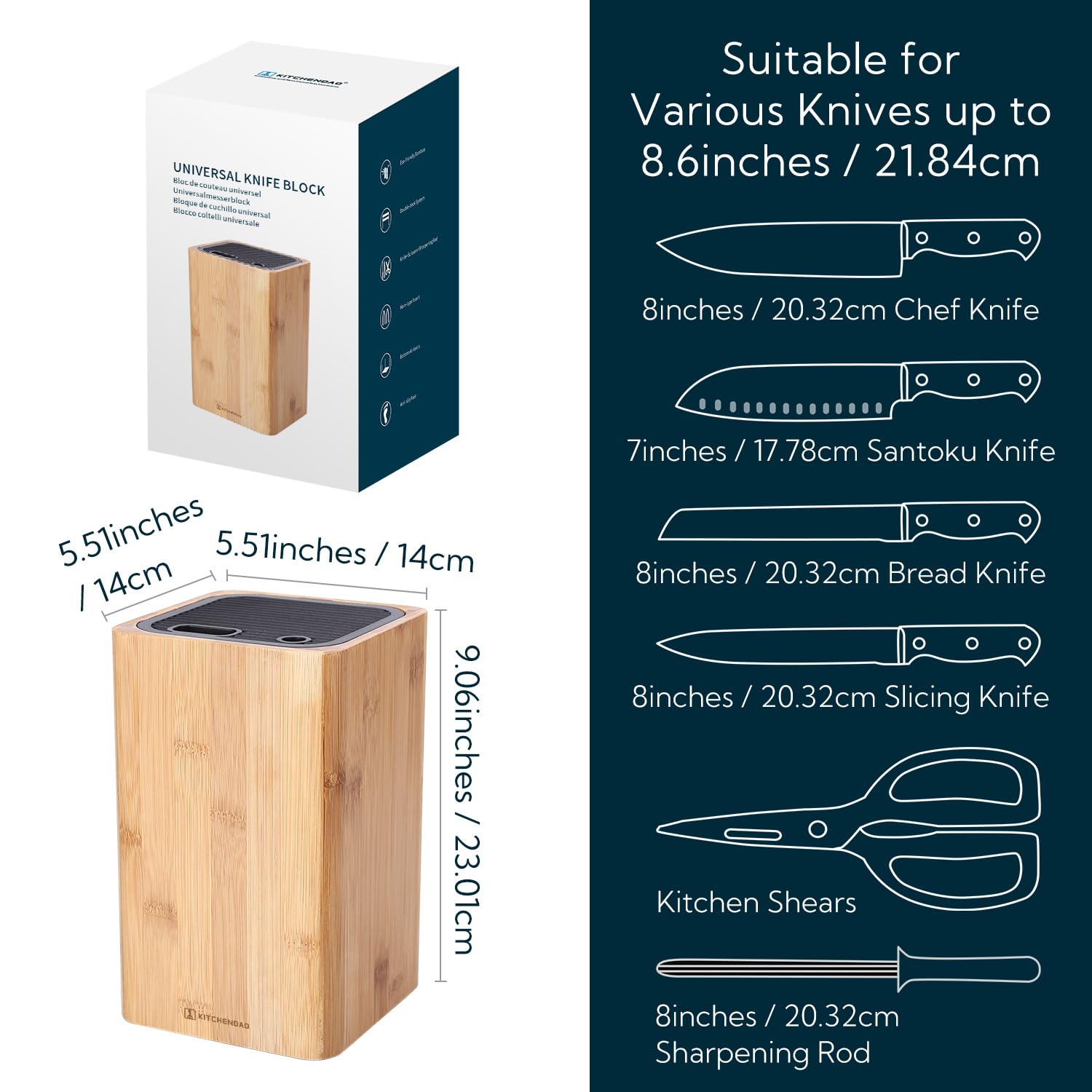 KITCHENDAO soporte para tijeras y afilar, práctico para uso diario en la cocina.