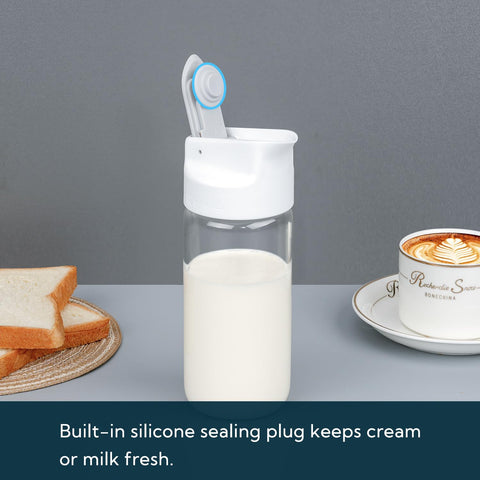 Cremero de vidrio borosilicato KITCHENDAO, duradero y elegante para la mesa