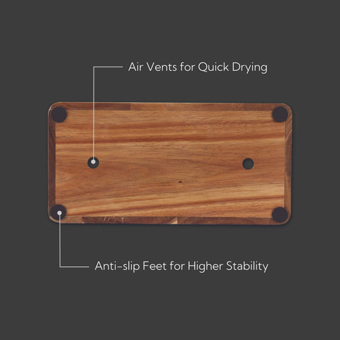 KITCHENDAO XL Acabado de madera de acacia, elegante y resistente
