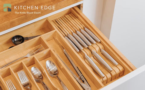 KitchenEdge almacenamiento seguro, protege filos entre usos