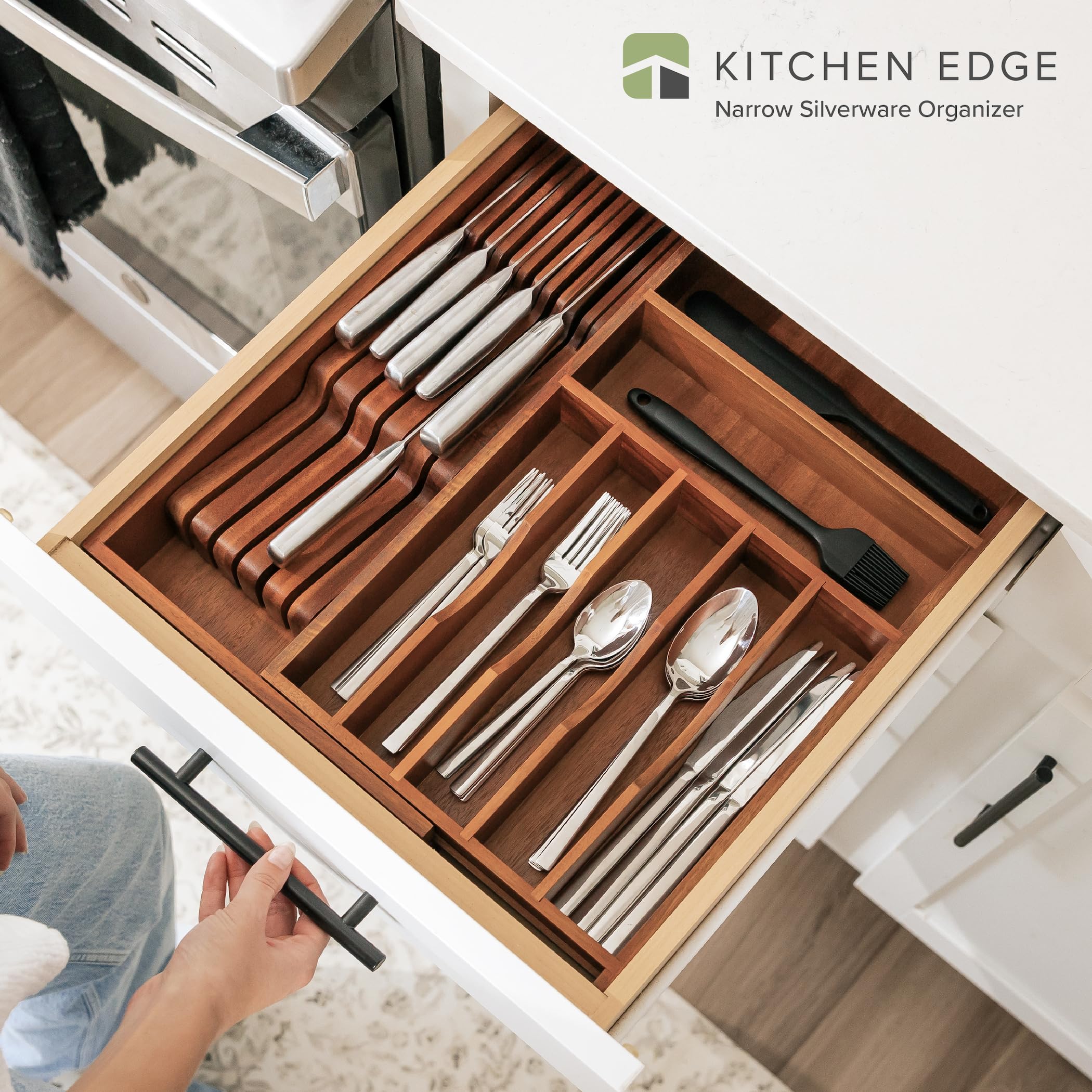 KitchenEdge divisiones ergonómicas para cubiertos, acceso rápido y ordenado.
