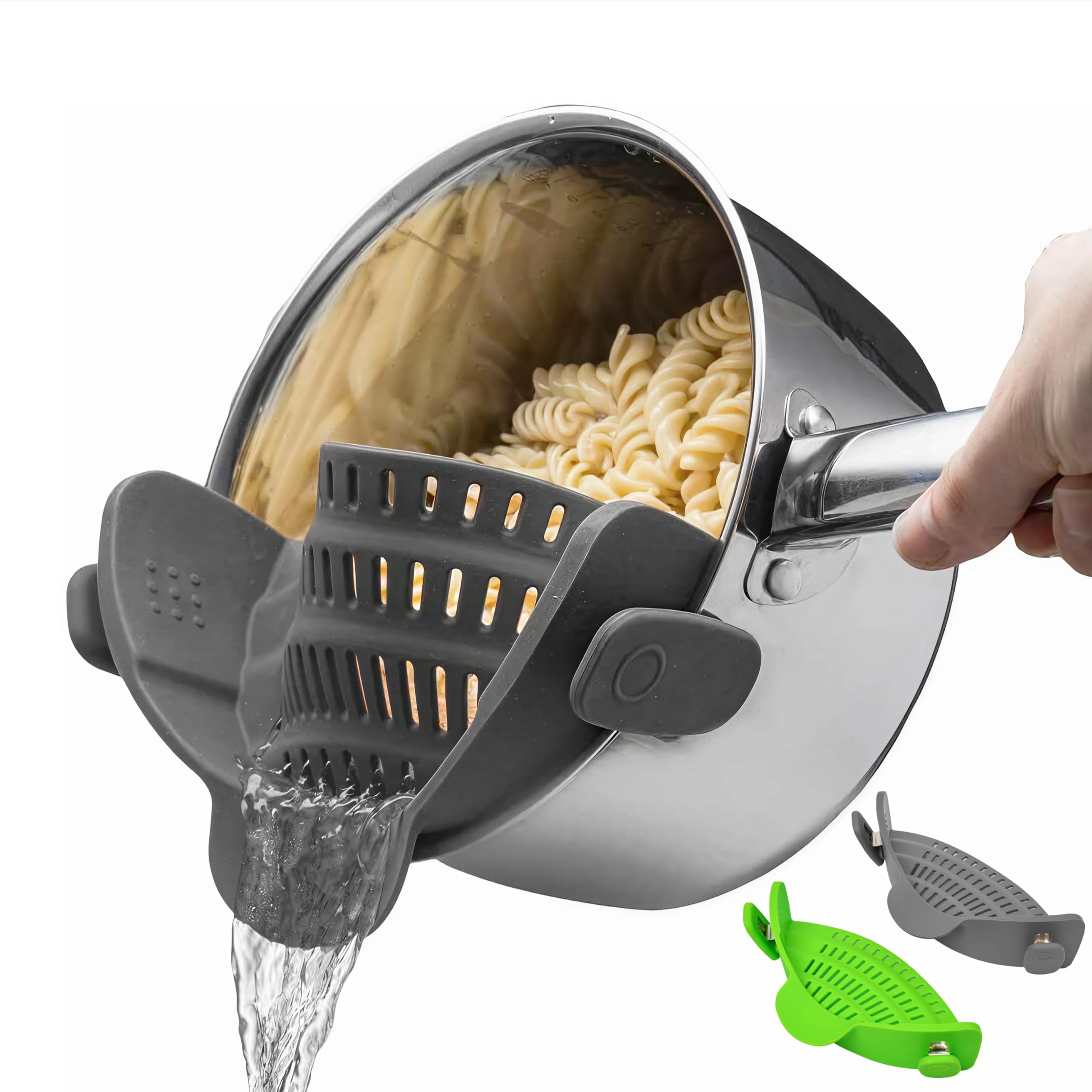 Kitchen Gizmo: dos coladores acoplables plegables para ahorrar espacio.