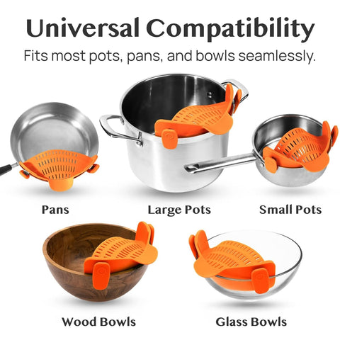 Kitchen Gizmo uso versátil para verduras, fideos y otros alimentos que requieren escurrido.