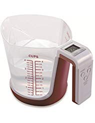 KitchenMetrics bascula de cocina digital con taza medidora, precisión para recetas