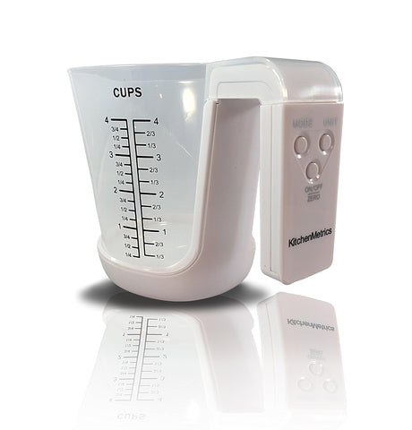 KitchenMetrics diseño compacto, fácil de guardar en estantes pequeños.