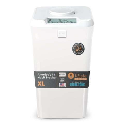 Kitchen Safe XL con tapa blanca, solución para hábitos saludables.