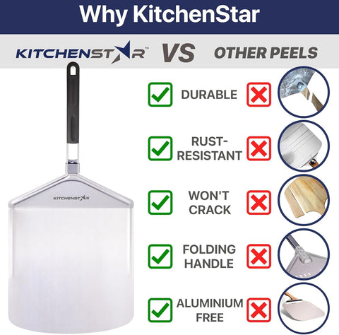 KitchenStar pala como regalo ideal para amantes de la pizza y la cocina.