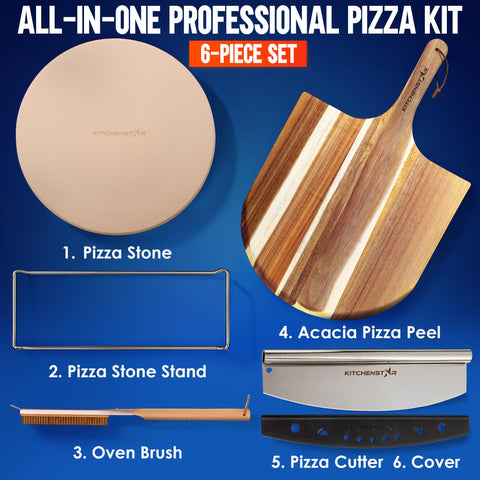 Rejilla para pizza KitchenStar en acero inoxidable ideal para hornear estable