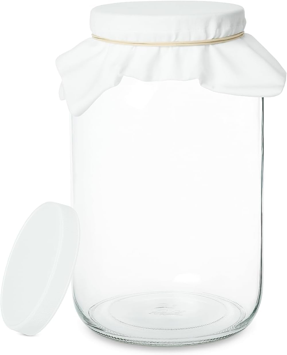 kitchentoolz frasco vidrio 1 galón con boca ancha para fermentación cómodo