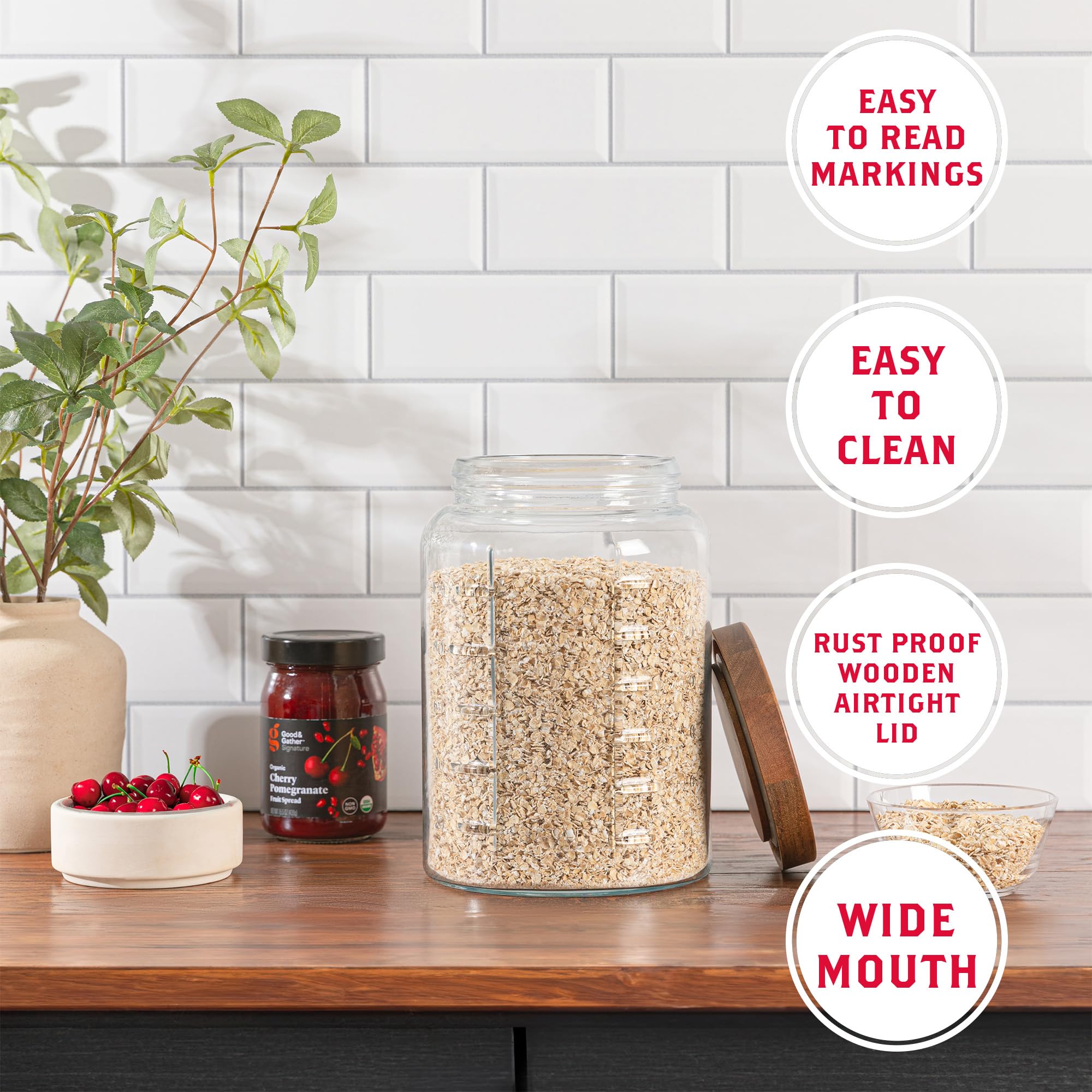 Ideal para encurtidos y conservas con jarra de vidrio de kitchentoolz.