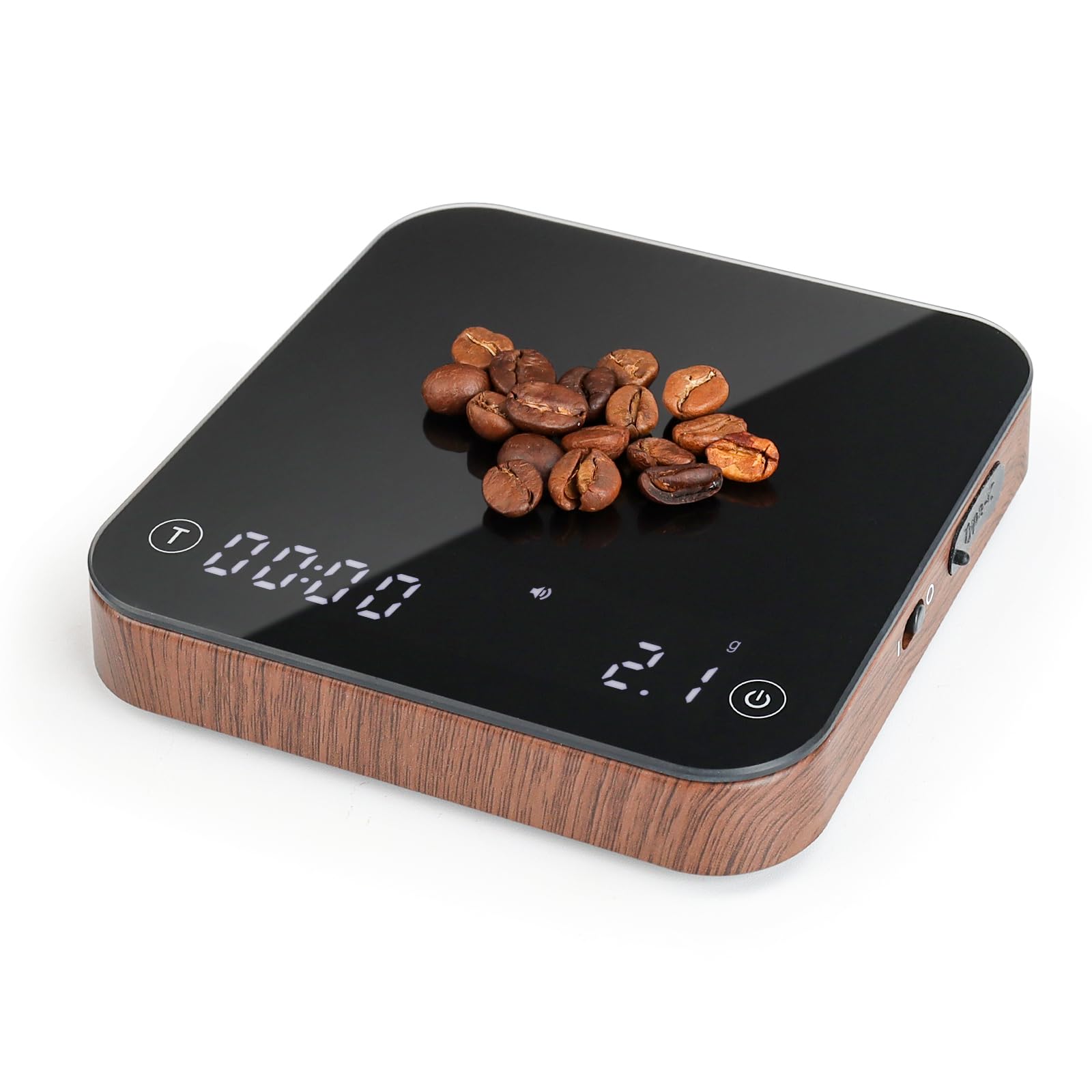 KitchenTour CaféMetric con pantalla LED para medir dosis de café con precisión.