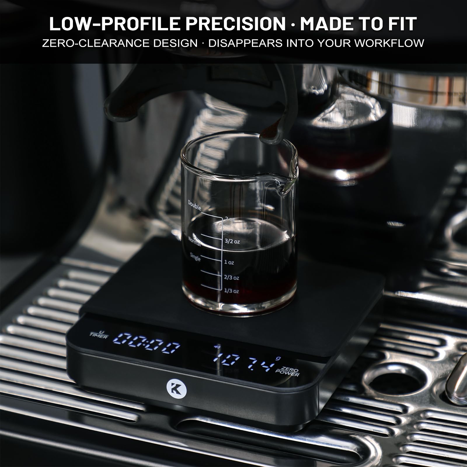 Kitchentour CaféMetric con temporizador automático para coordinar tiempos de extracción.