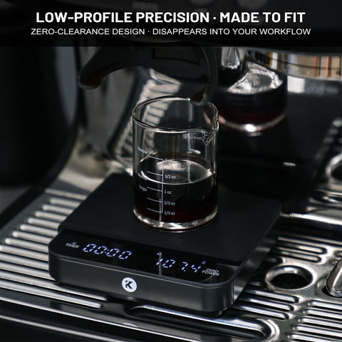 Kitchentour CaféMetric con temporizador automático para coordinar tiempos de extracción.
