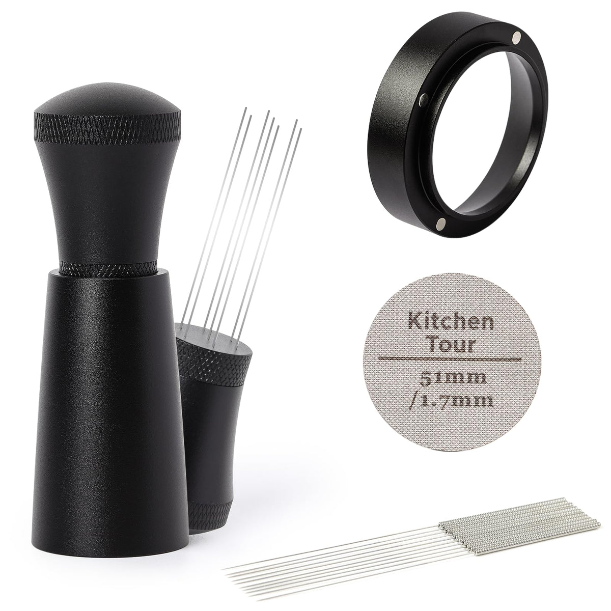 K KitchenTour WDT dual para distribución precisa del café