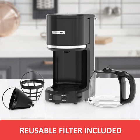 Cafetera KITCHENTREND con apagado automático para mayor tranquilidad