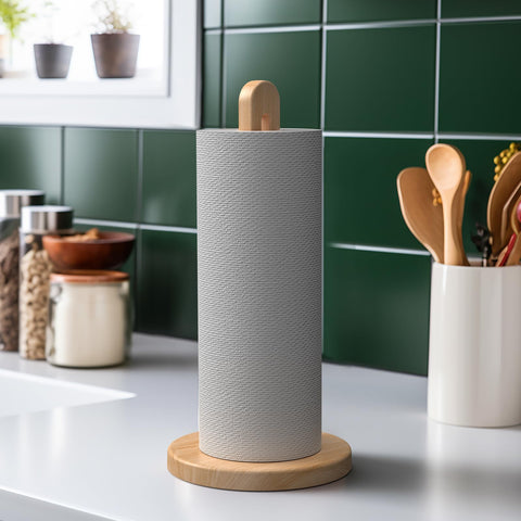 KitchLife portarrollos de haya protege la encimera con base antirayaduras.