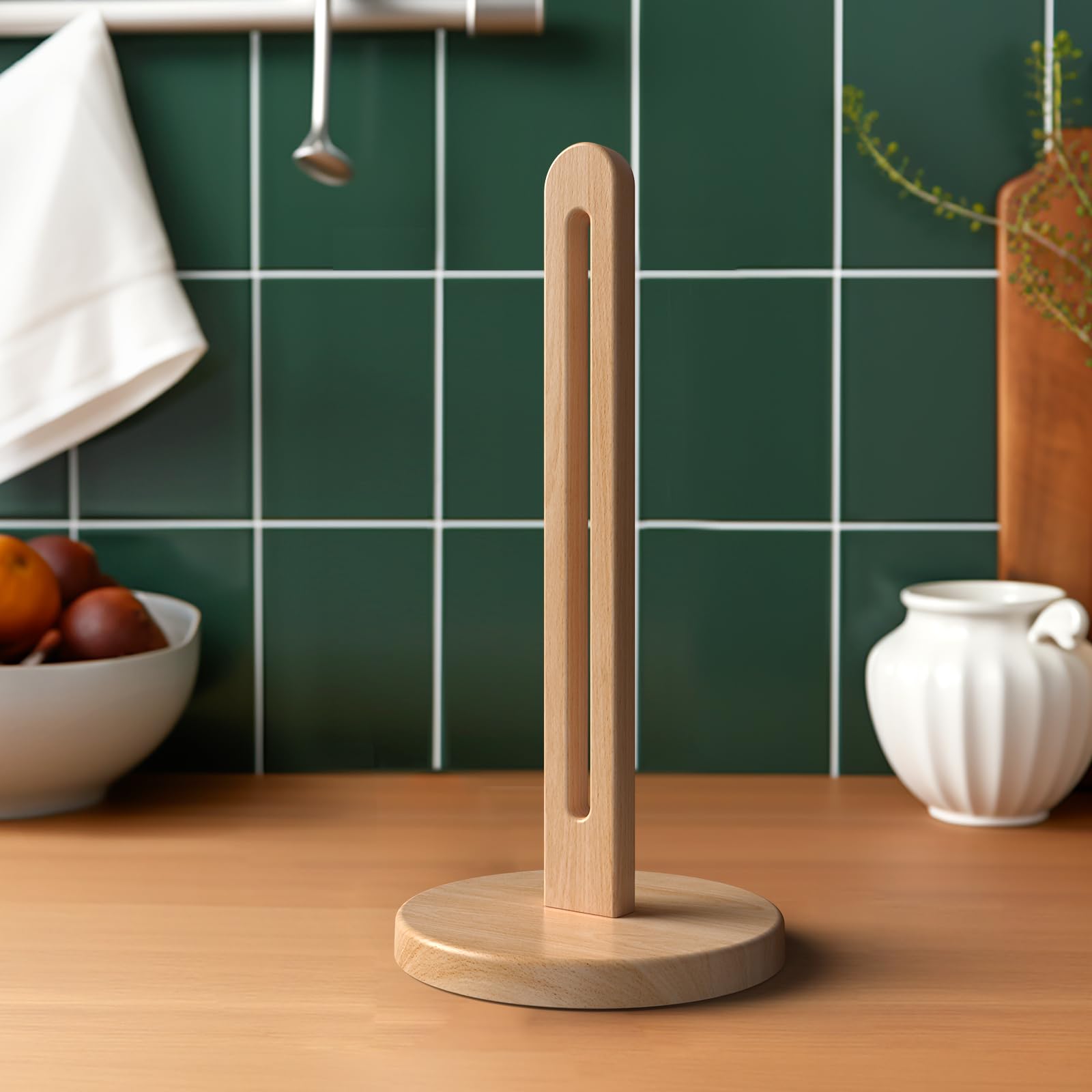 KitchLife portarrollos de haya ofrece textura cálida que realza cocinas.