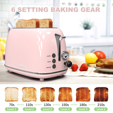 Tostadora KITCHMIX con 6 ajustes para dorados personalizados.