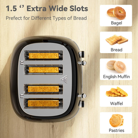 Tostadora KITCHMIX con 6 niveles de tostado para diferentes dorados.
