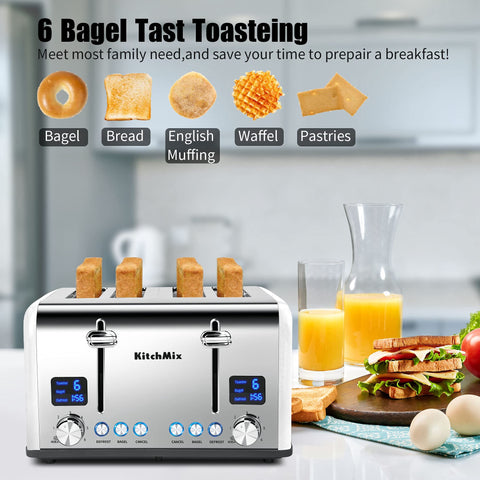 KitchMix bagel: exterior caliente e interior tostado