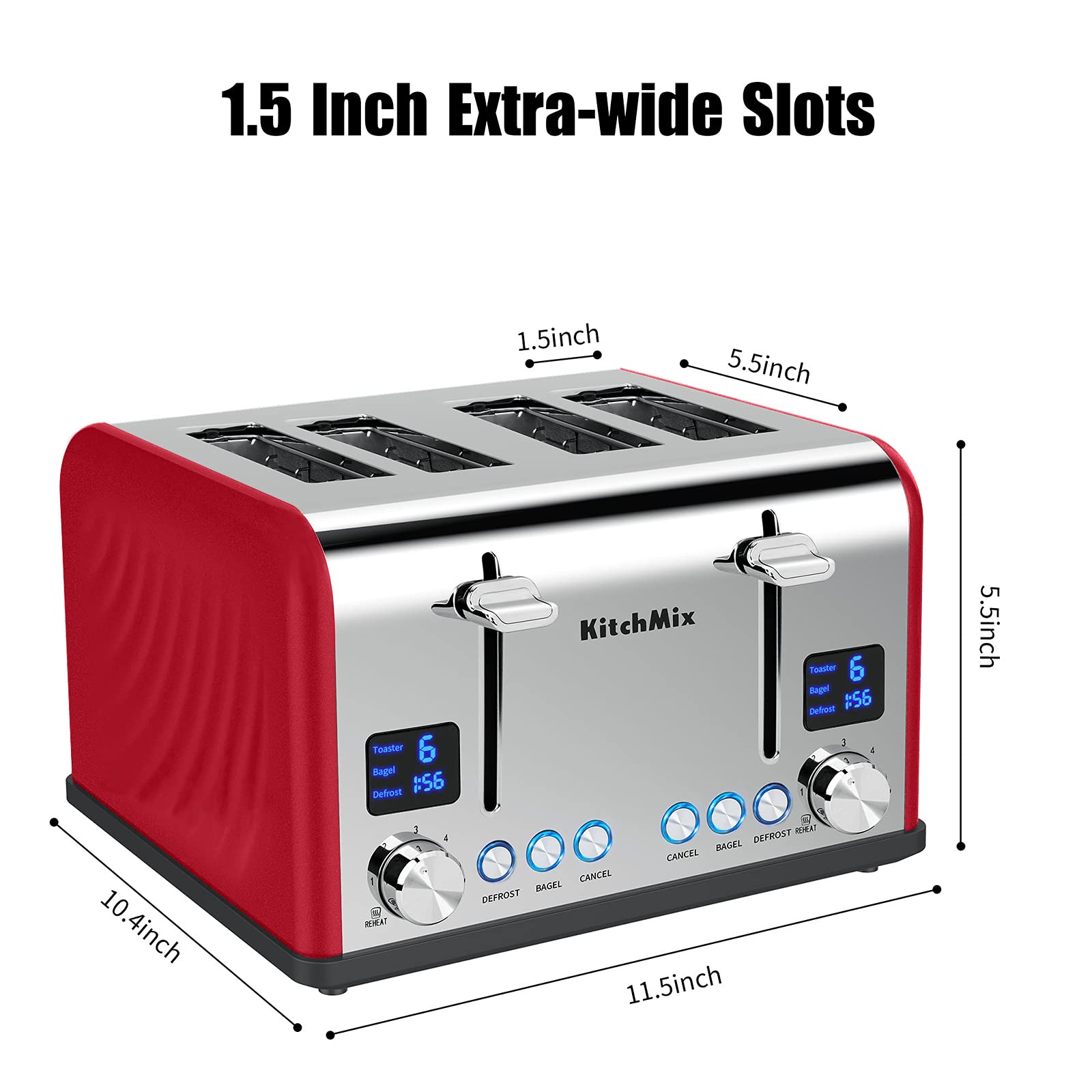 KitchMix Tostadora descongelar y recalentar para panes variados.