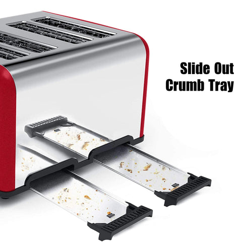 KitchMix Tostadora palanca de elevación manual para retirar con facilidad.