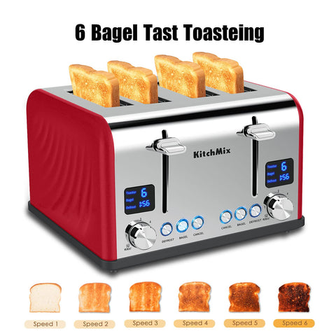 KitchMix Tostadora con pantalla LCD para controlar el tostado.