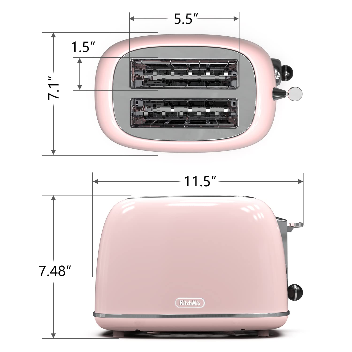 Tostadora KITCHMIX con seguridad anticalor para uso diario.