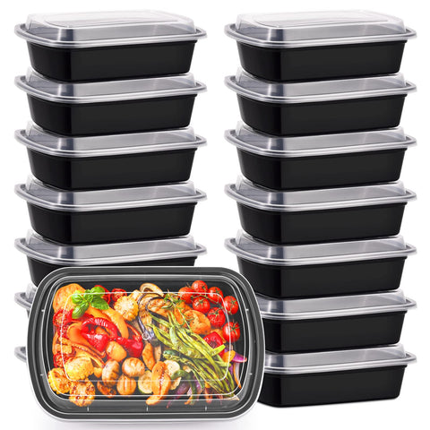 Kitch’nMore contenedores-preparacion-38oz para almacenamiento seguro y práctico.
