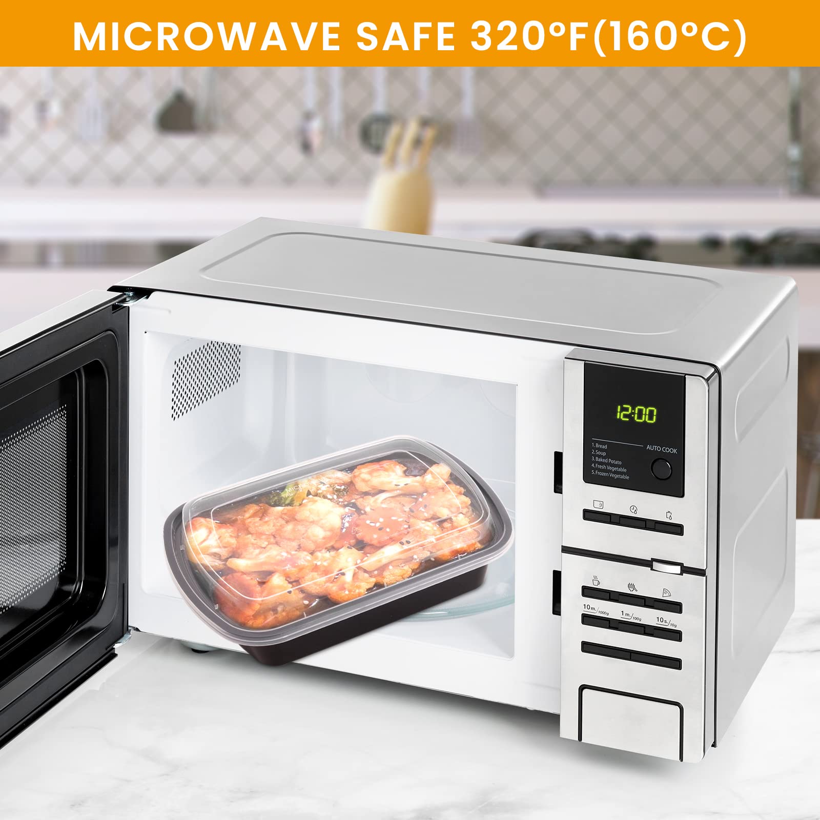Kitch’nMore microondas-apto para calentar sin cambiar recipientes.