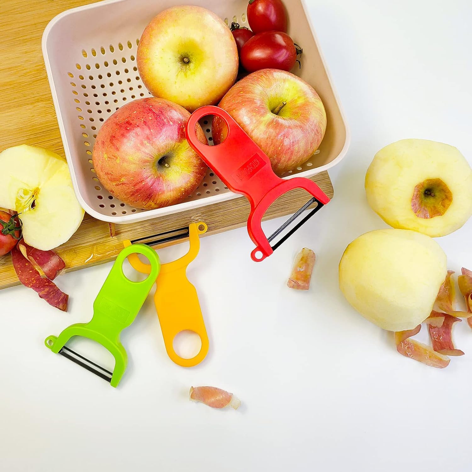 KITCHPOWER pack tres colores, solución rápida para diferentes verduras y frutas.