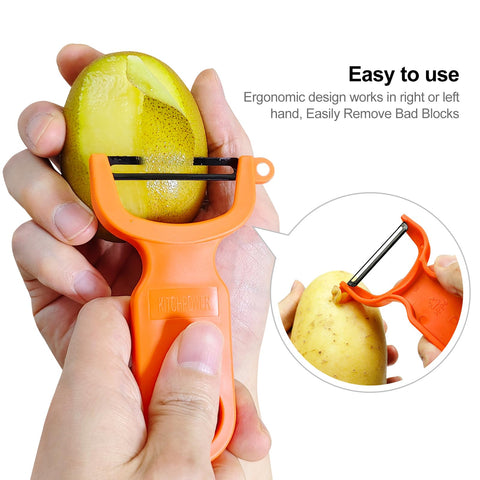 Pelador KITCHPOWER con diseño ergonómico para mano derecha